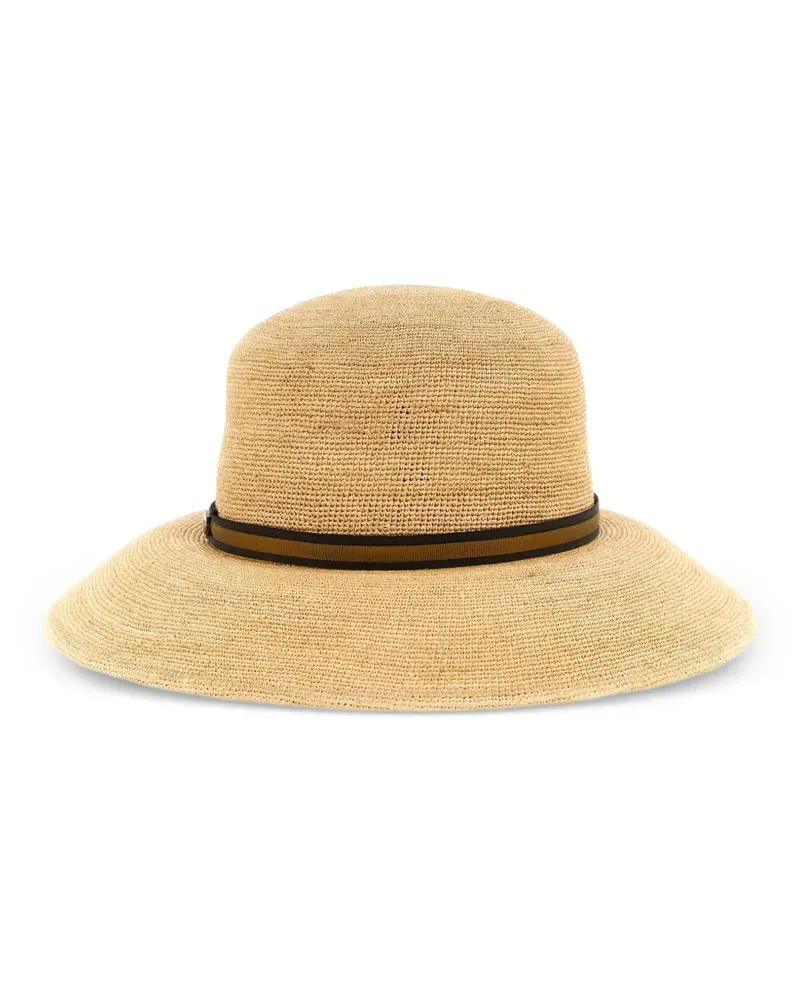 Borsalino Gehäkelter Colombia Hut aus Raffiabast - Nude Nude