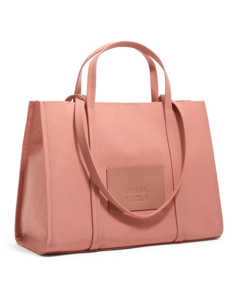 BIMBA Y LOLA Große Tote Bag mit Logo-Patch - Rosa Rosa