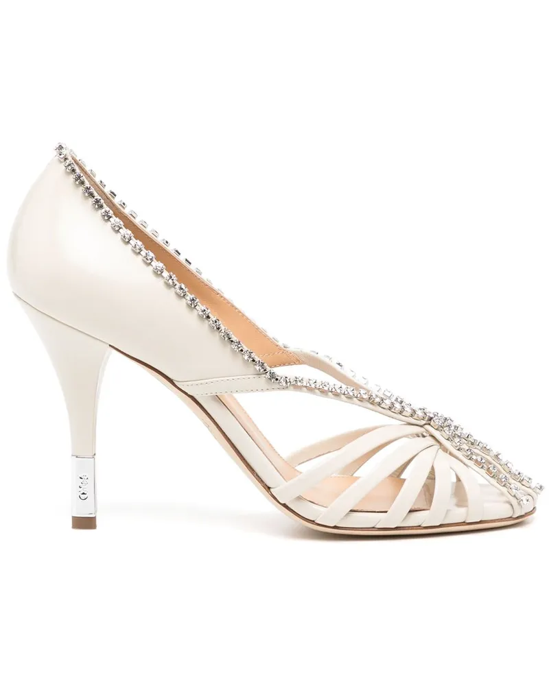 Chloé Pumps mit Kristallen - Weiß Weiß