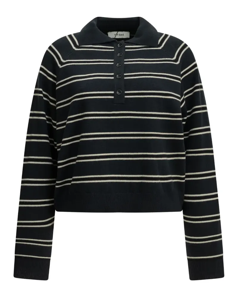 IVY & OAK Gestreifter Pullover - Schwarz Schwarz