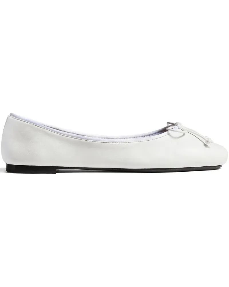 KHAITE Ballerinas mit Schleife - Weiß Weiß