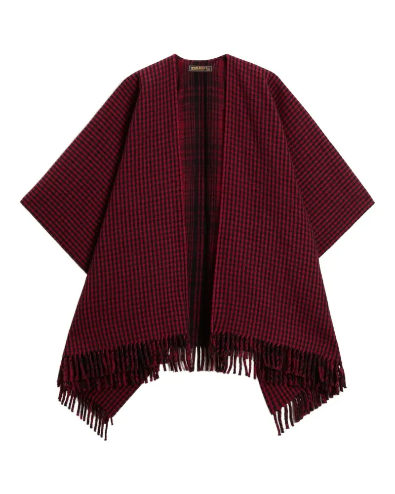 Woolrich Cape mit Fransen - Rot Rot