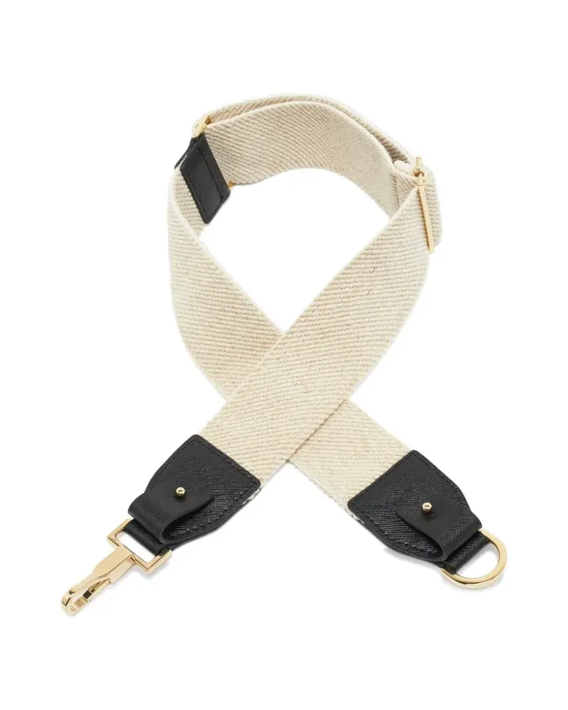 Max Mara Canvas-Schulterriemen mit Ledereinsätzen - Nude Nude