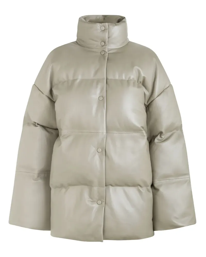 Samsøe & Samsøe Gesteppte Lederjacke - Nude Nude