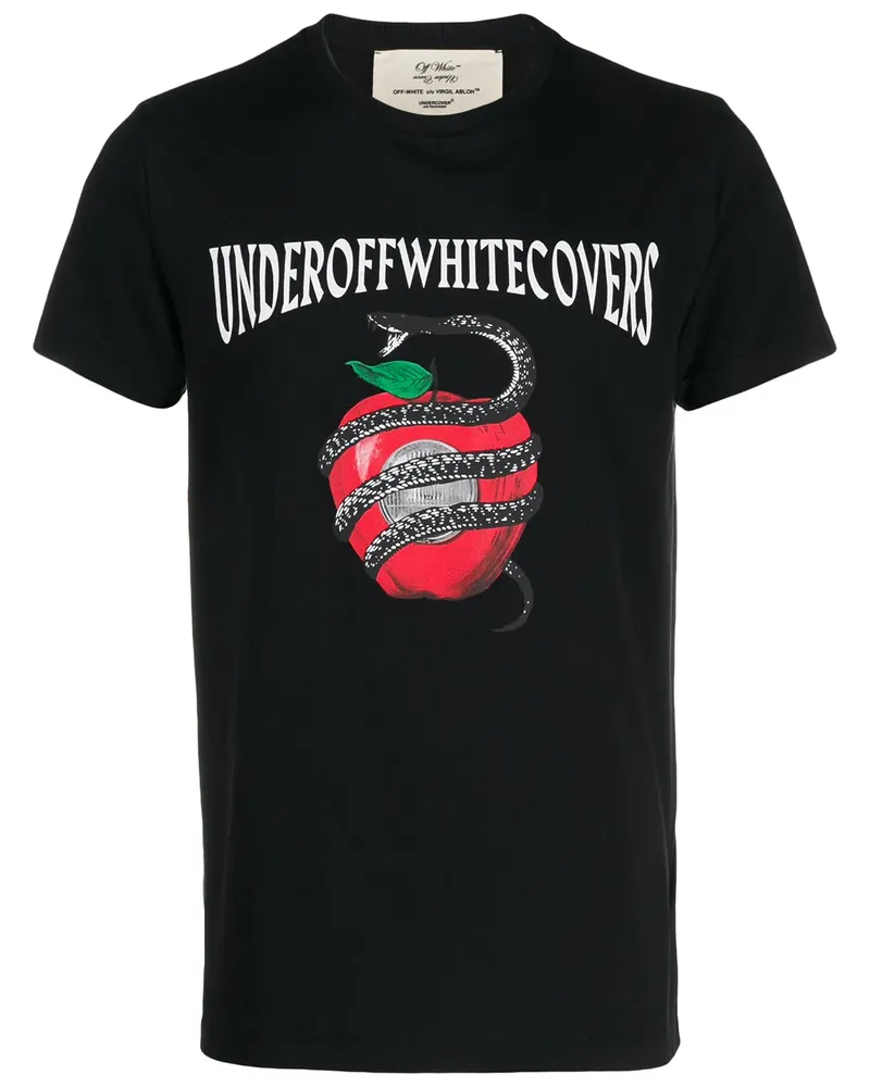 OFF-WHITE T-Shirt mit Apfel-Print - Schwarz Schwarz