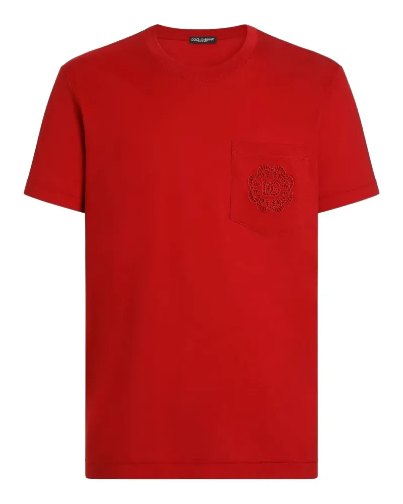 Dolce & Gabbana T-Shirt mit Logo-Stickerei - Schwarz Schwarz
