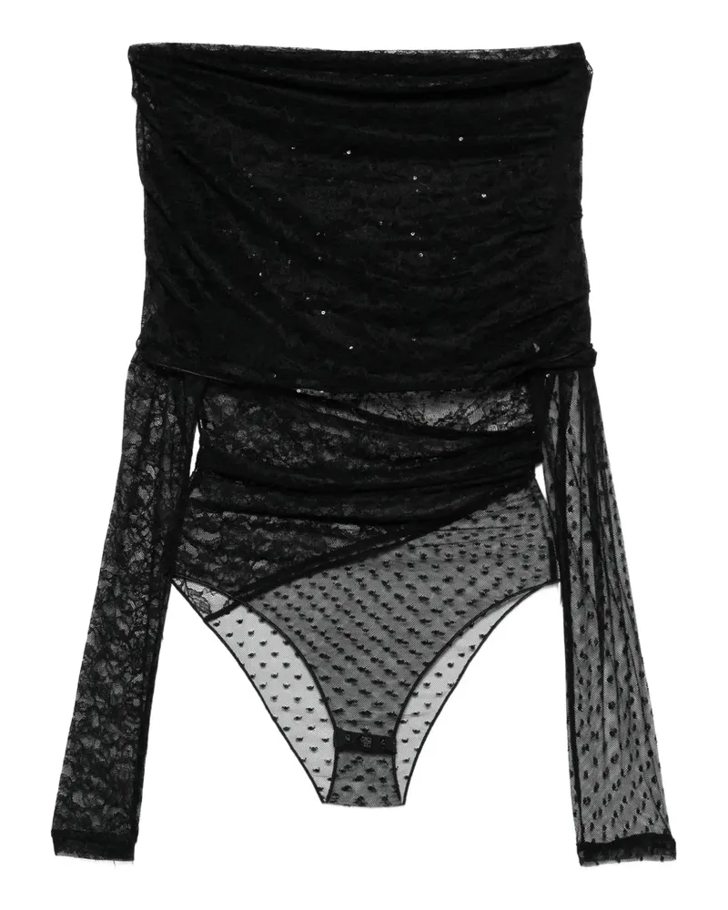 Pinko Body mit Spitze - Schwarz Schwarz