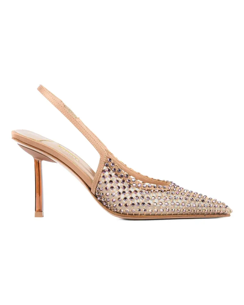 Le Silla Gilda Pumps mit Kristallverzierung - Nude Nude