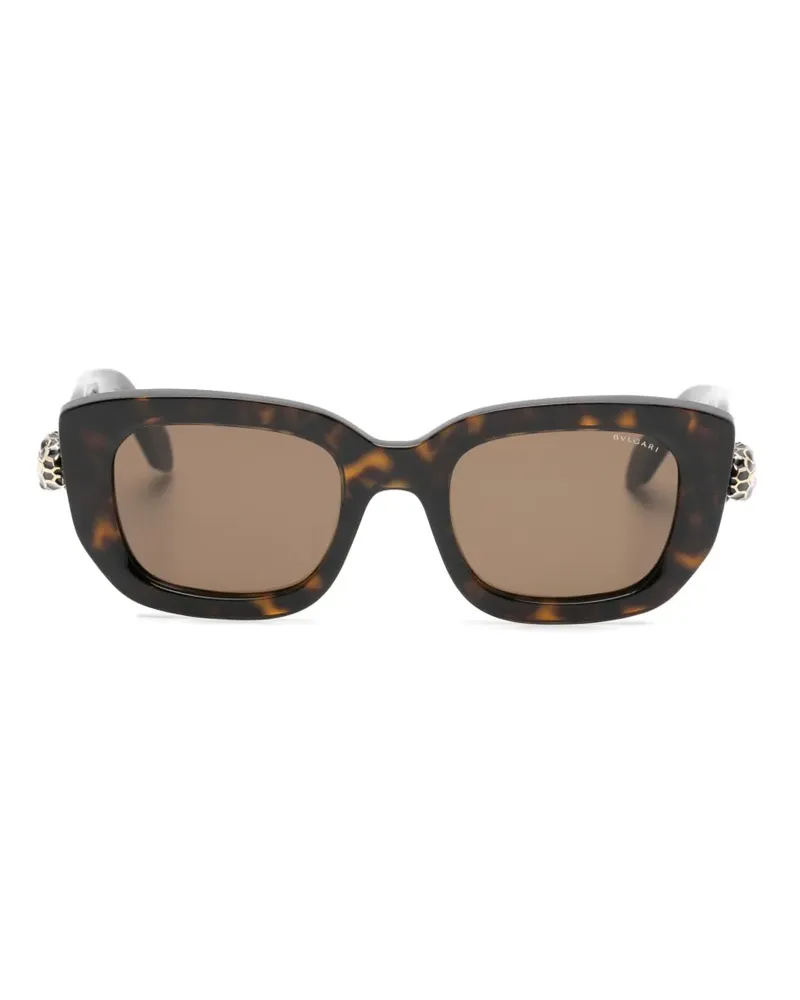 Bulgari Sonnenbrille mit Logo - Braun Braun