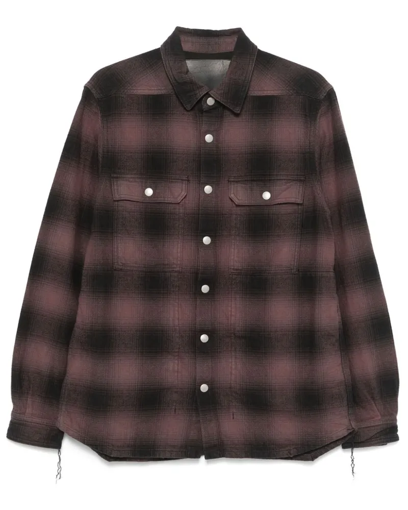 DRKSHDW by Rick Owens Karierte Hemdjacke - Schwarz Schwarz