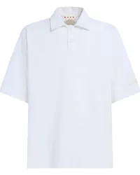 Marni Poloshirt mit Logo-Patch Weiß