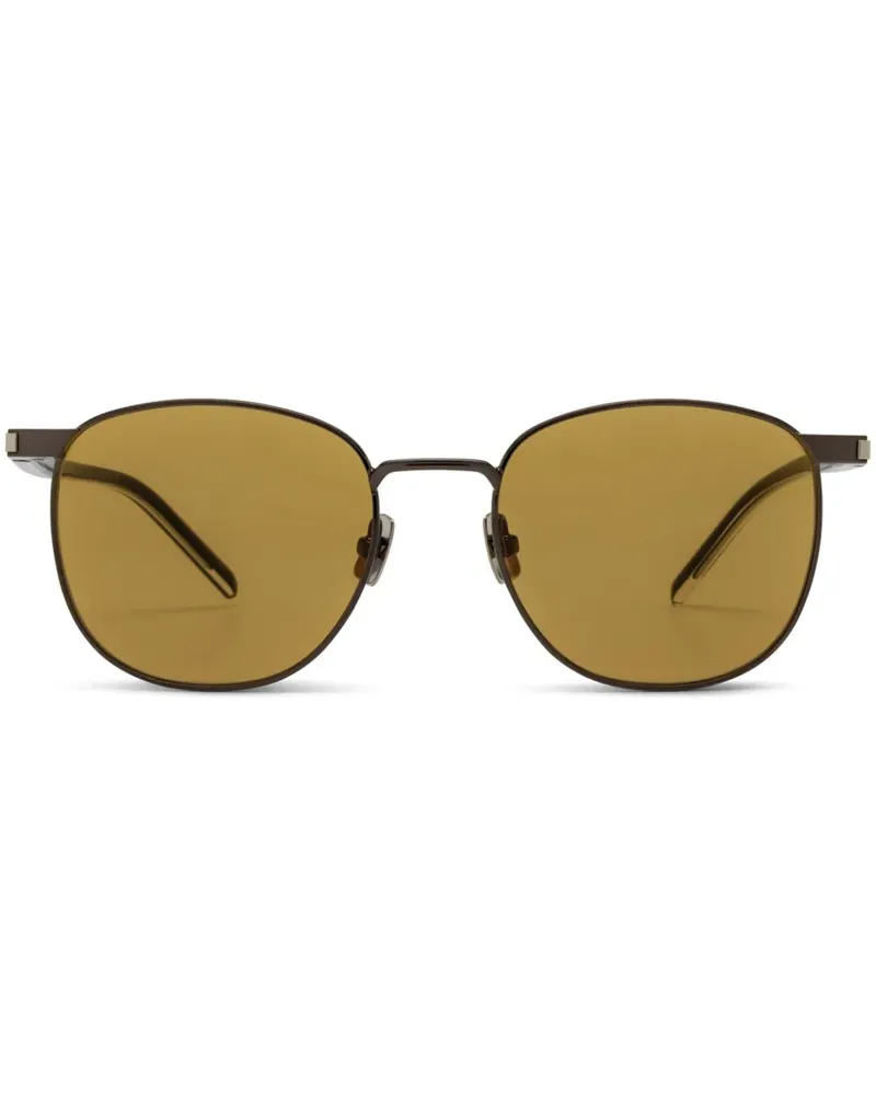 Saint Laurent Sonnenbrille mit Logo-Gravur - Grau Grau