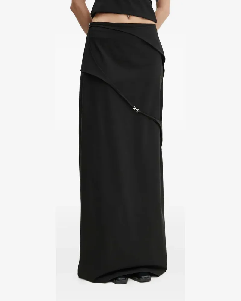 Heliot Emil rear-slit maxi skirt - Schwarz Schwarz