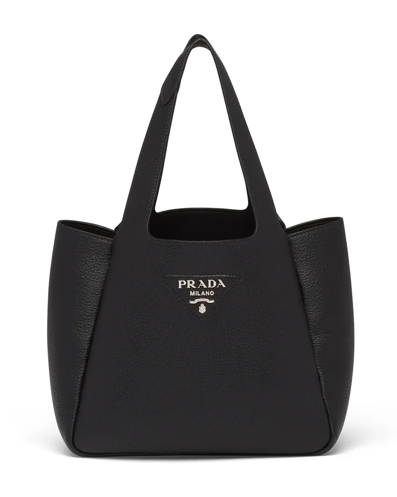Prada Handtasche mit Logo-Schild - Schwarz Schwarz