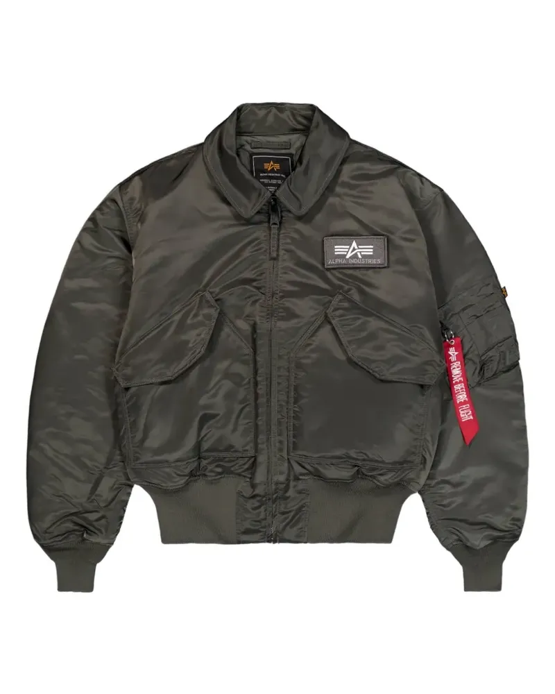 Alpha Industries CWU 45 embroidered bomber jacket - Grün Grün