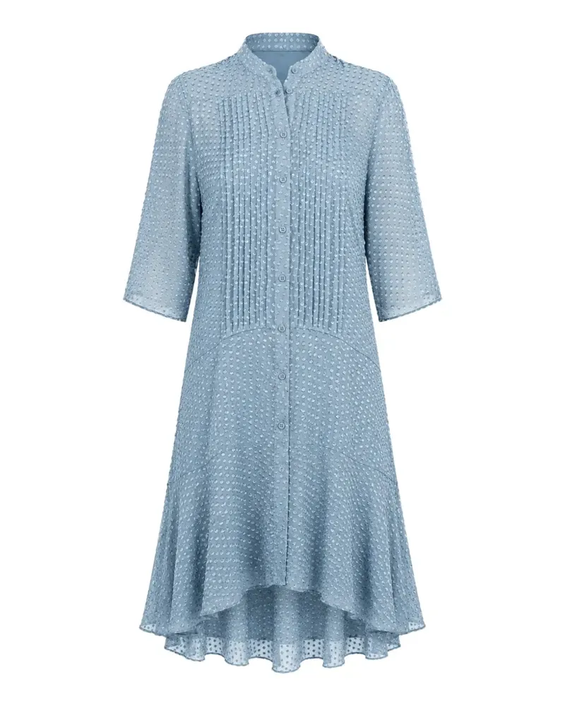 Barbara Bui plumetis pintuck-detail asymmetric dress - Blau Blau