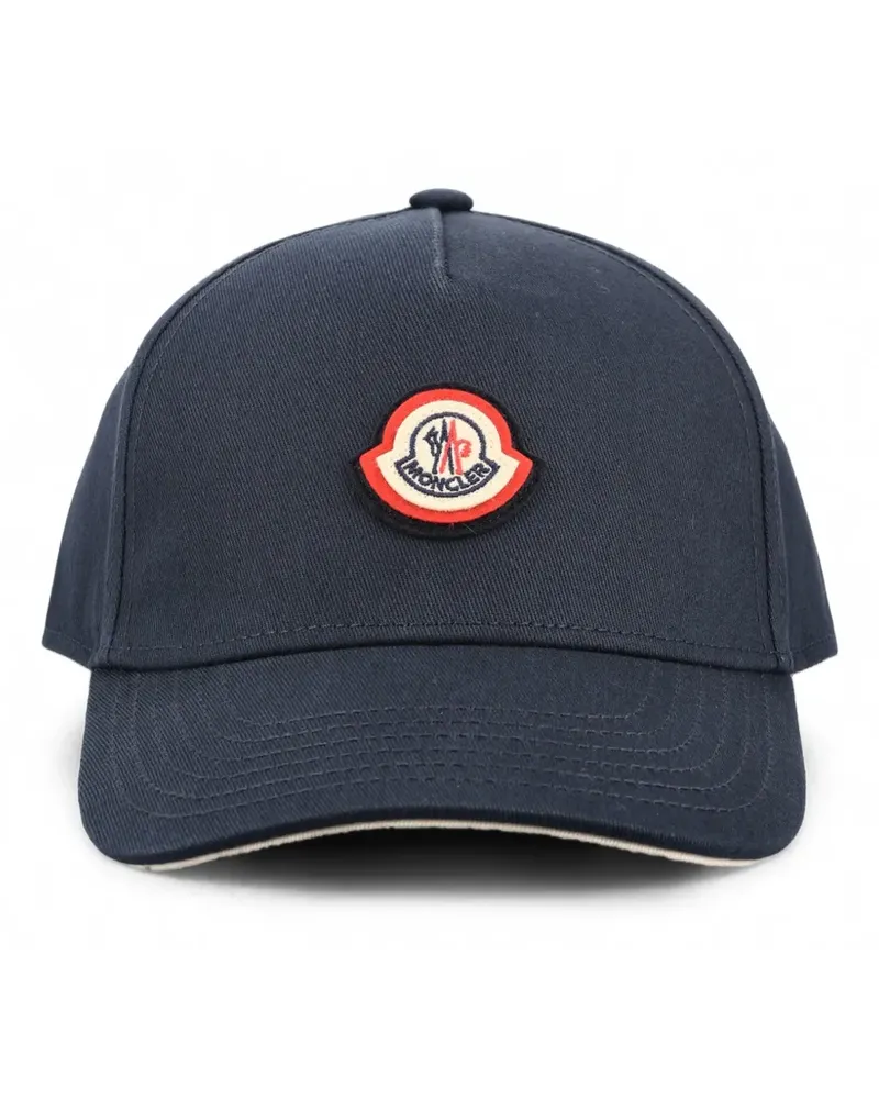 Moncler logo-patch baseball cap - Blau Blau