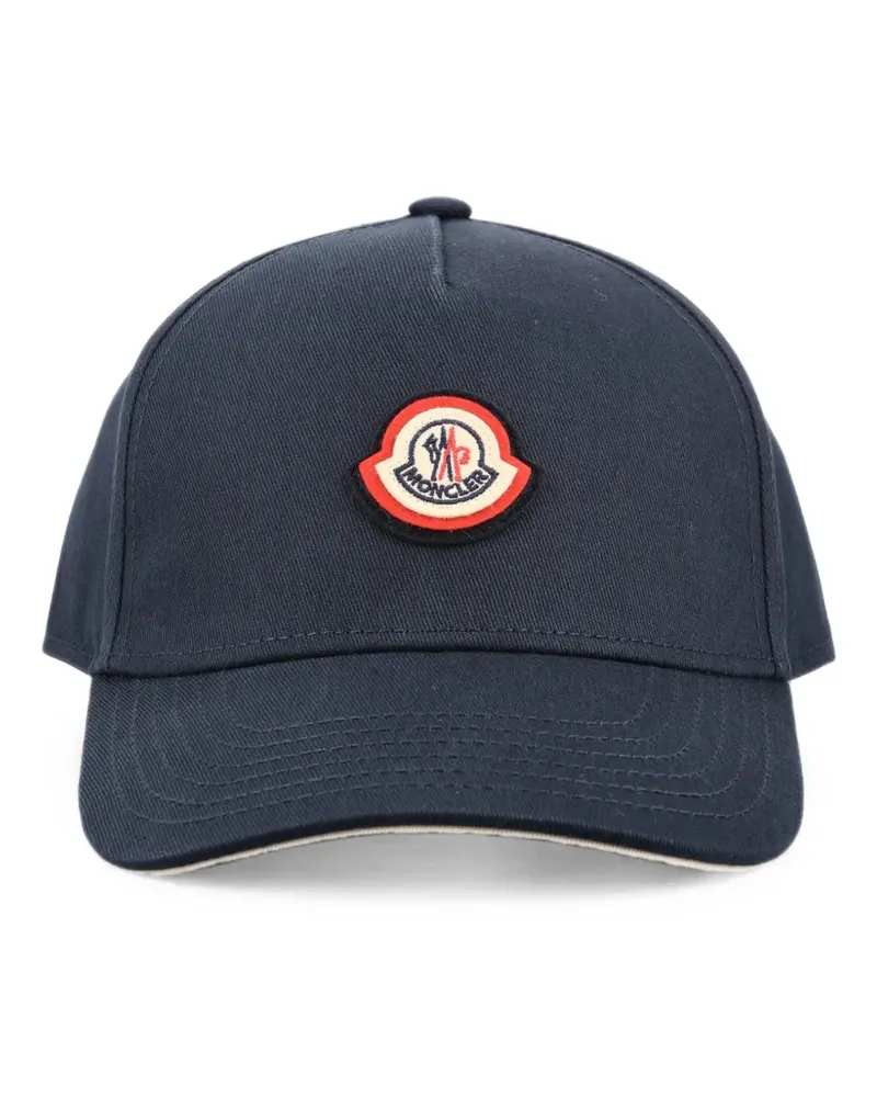 Moncler logo-patch baseball cap - Blau Blau
