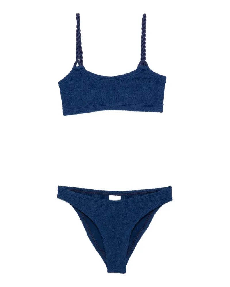 Hunza G Phoebe crinkle-effect bikini - Blau Blau