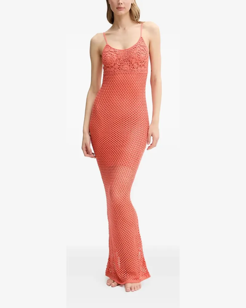 Guess Gehäkeltes Maxikleid - Rosa Rosa