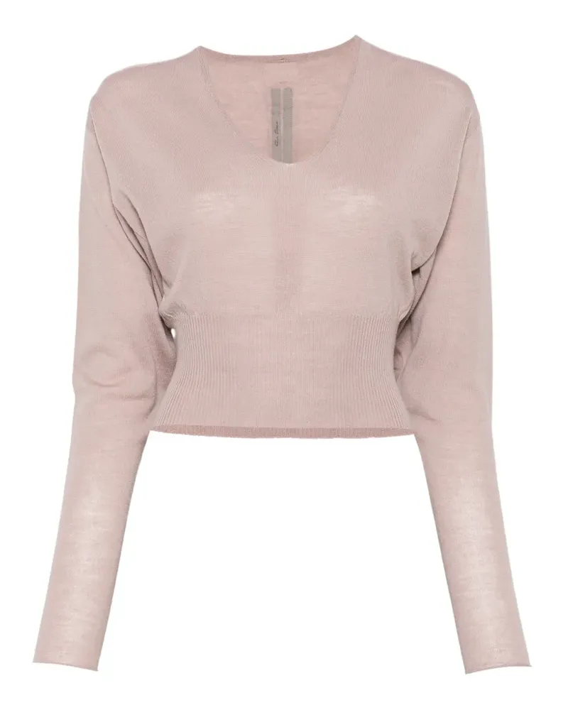 Rick Owens Cropped-Oberteil mit V-Ausschnitt - Rosa Rosa