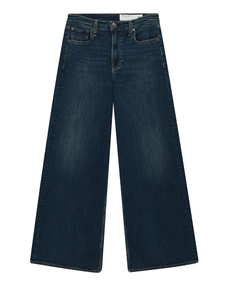 Rag & Bone Jeans mit weitem Bein - Blau Blau
