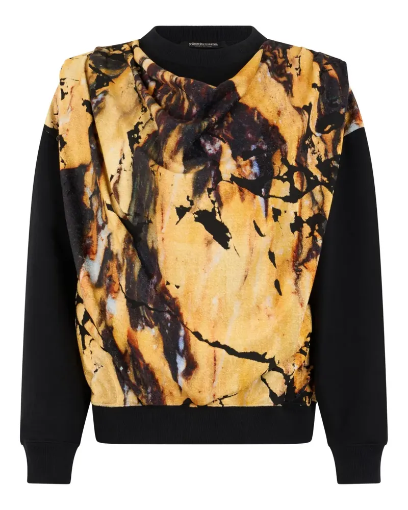 Roberto Cavalli marble-print sweatshirt - Gelb Gelb