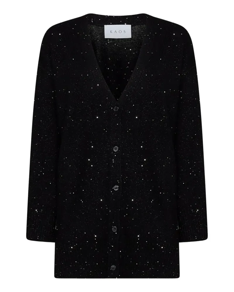 Kaos Cardigan mit Pailletten - Schwarz Schwarz