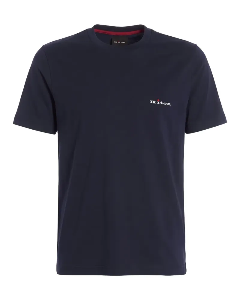Kiton logo-embroidered T-shirt - Blau Blau