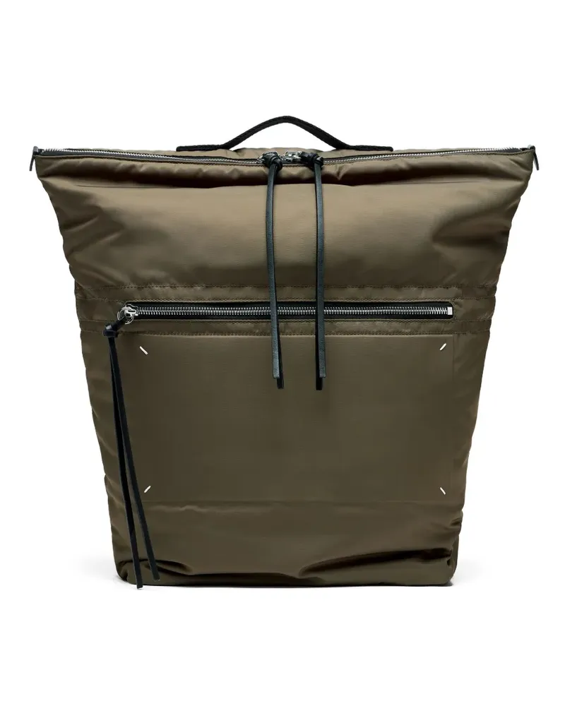 Maison Margiela Zip Line Rucksack mit Ziernähten - Braun Braun