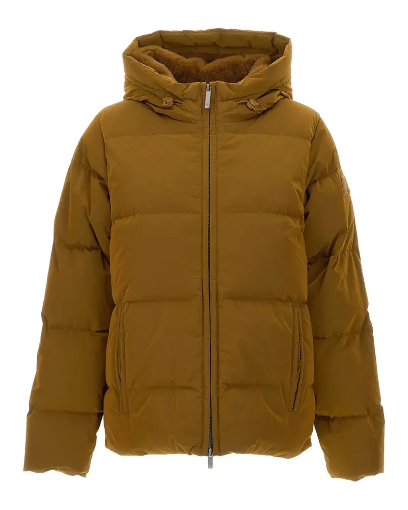 K-Way logo-patch puffer jacket - Braun Braun