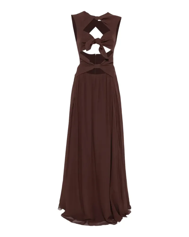 Raquel Diniz Olivia cutout bow maxi dress - Braun Braun