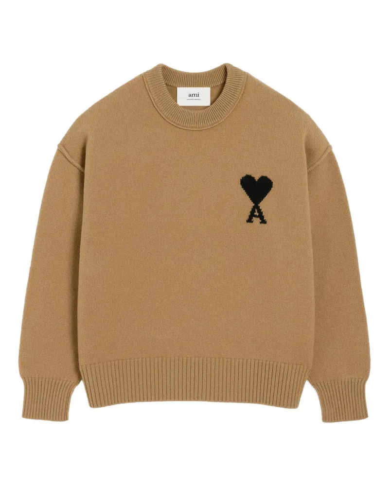 AMI Paris Ami de Coeur Pullover - 288 CAMEL/BLACK 288