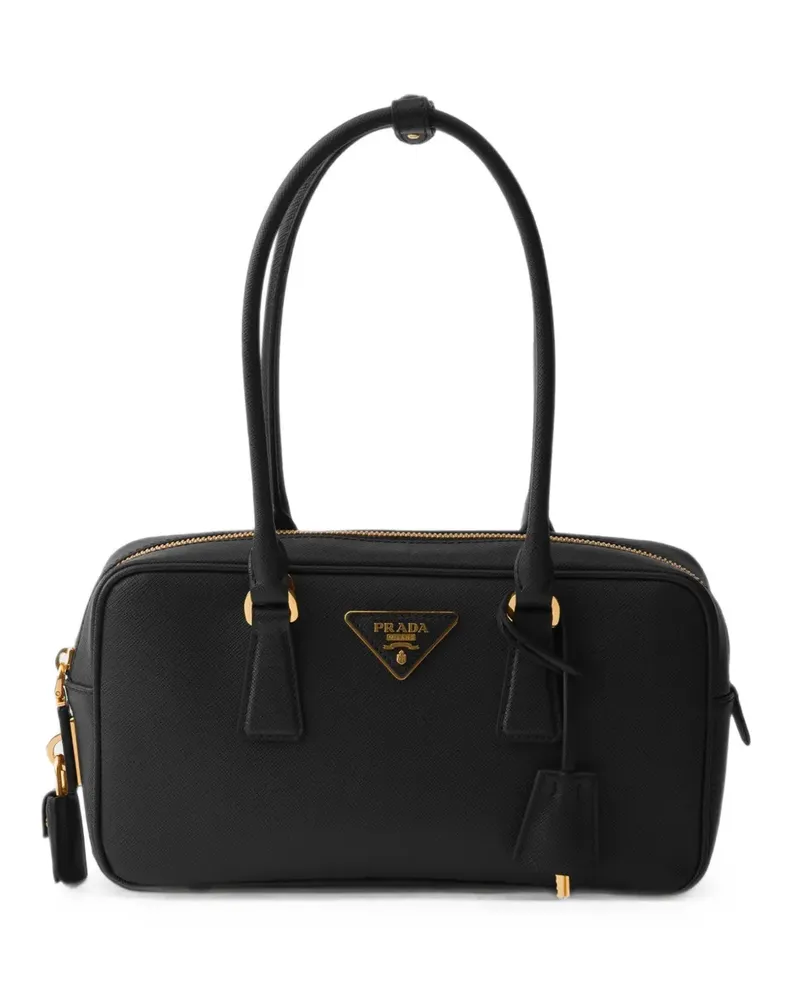 Prada small Saffiano leather top-handle bag - Schwarz Schwarz