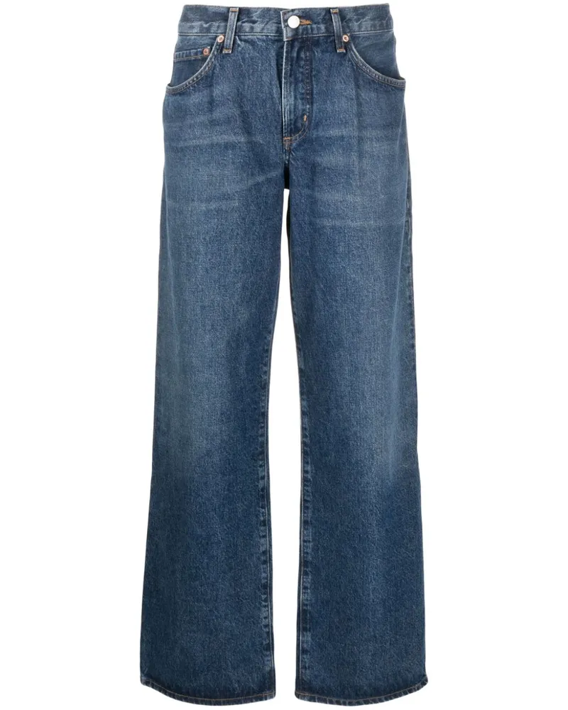 AGOLDE Straight-Leg-Jeans mit hohem Bund Blau