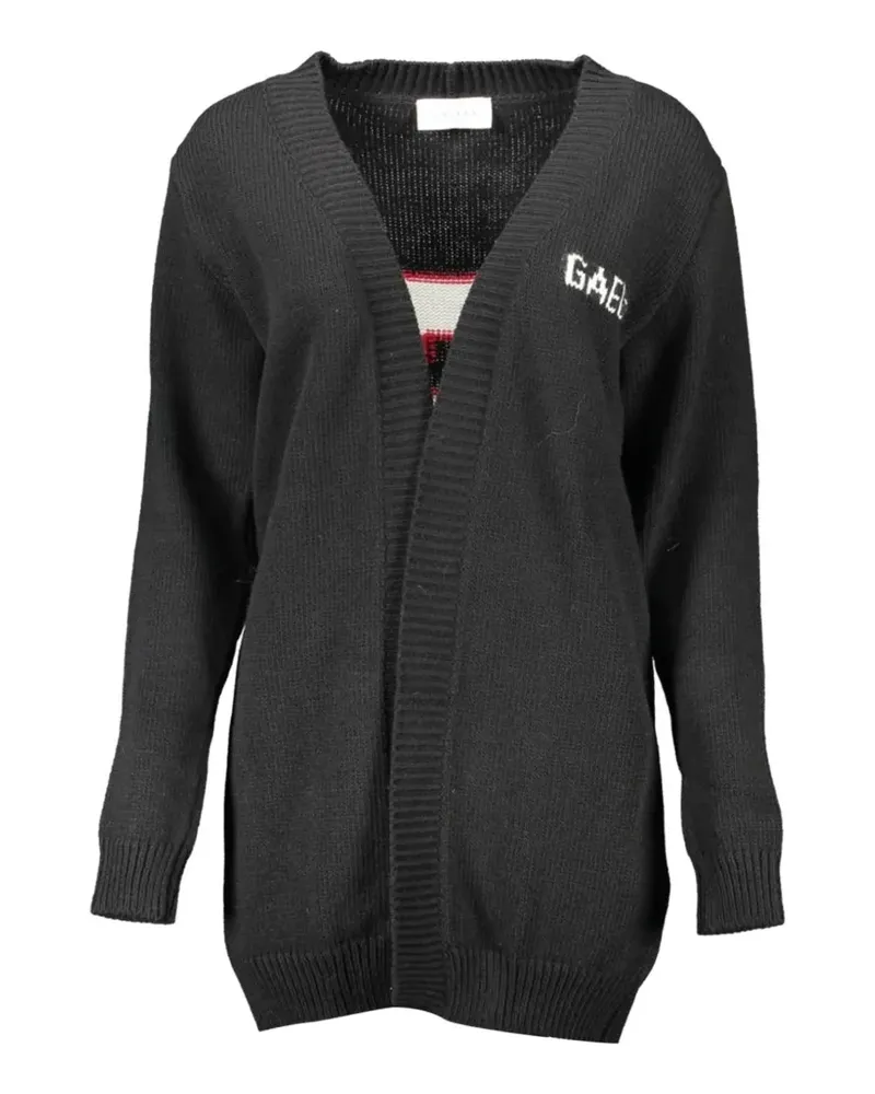 Gaëlle Bonheur Cardigan im Distressed-Look - Schwarz Schwarz