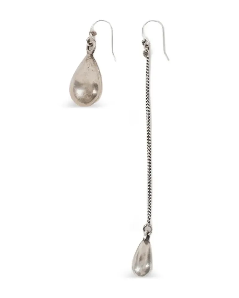 Ann Demeulemeester Judith teardrop mismatched earrings - Silber Silber