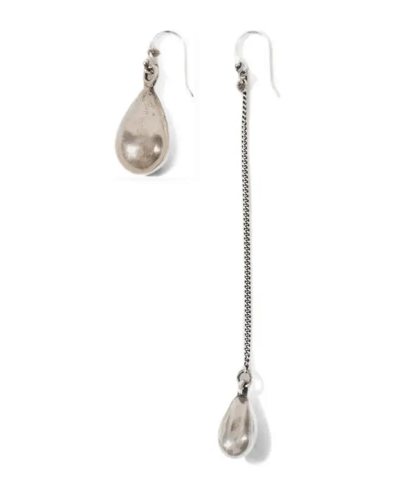 Ann Demeulemeester Judith teardrop mismatched earrings - Silber Silber