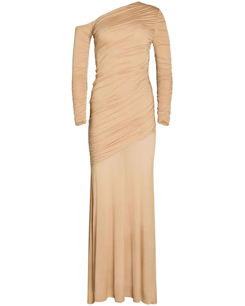 SER.O.YA Gerafftes Persephone Kleid - Nude Nude