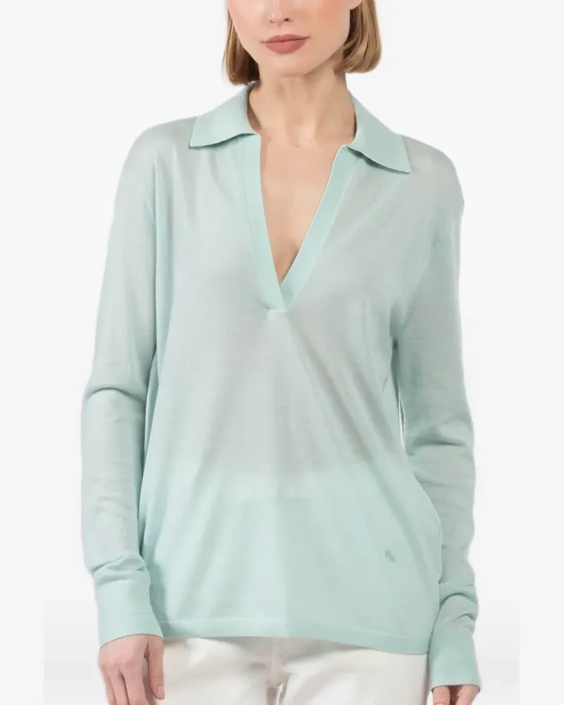Maria Mcmanus V-neck collared top - Blau Blau