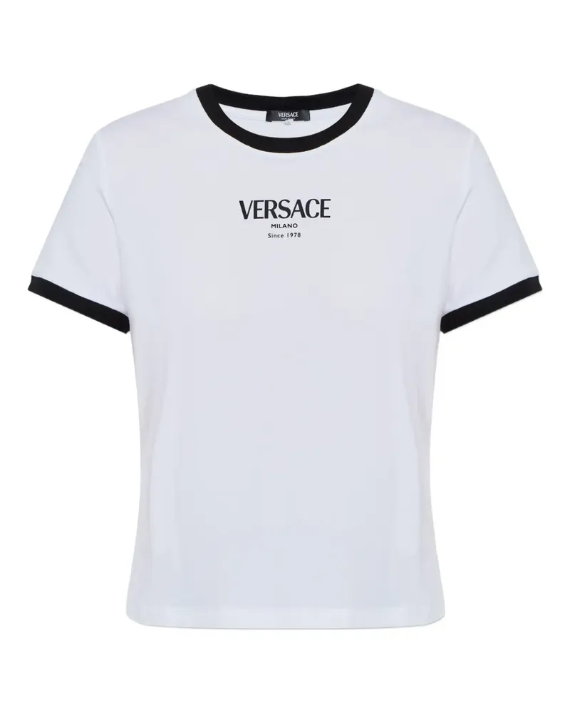 Versace T-Shirt mit Logo - Weiß Weiß
