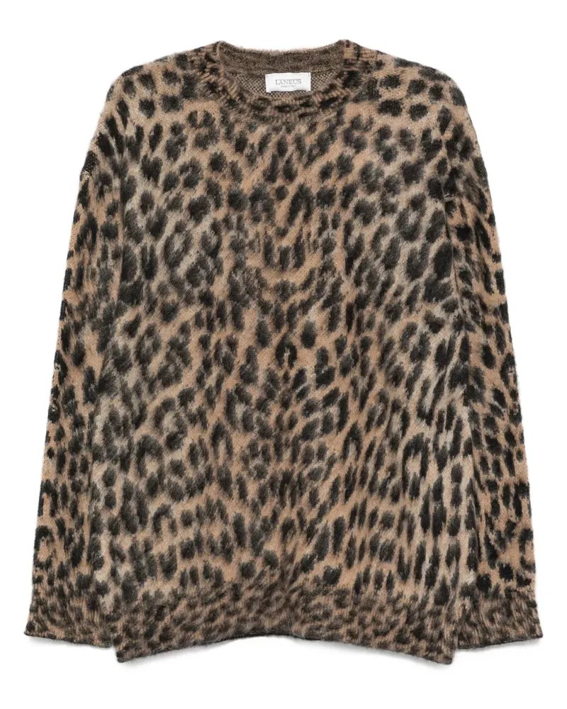 Laneus Pullover mit Leoparden-Print - Braun Braun