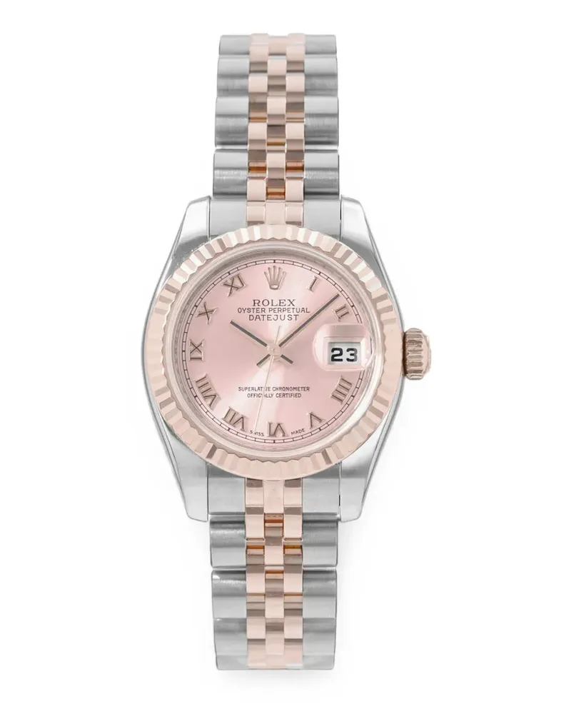 Rolex Datejust Armbanduhr mit geriffelter Lünette 26mm - Rosa Rosa