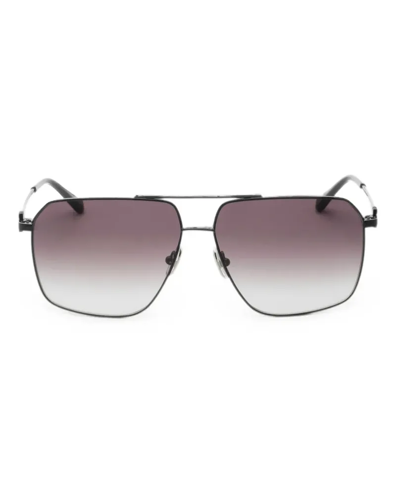 Ferragamo Gancini geometric-frame sunglasses - Schwarz Schwarz