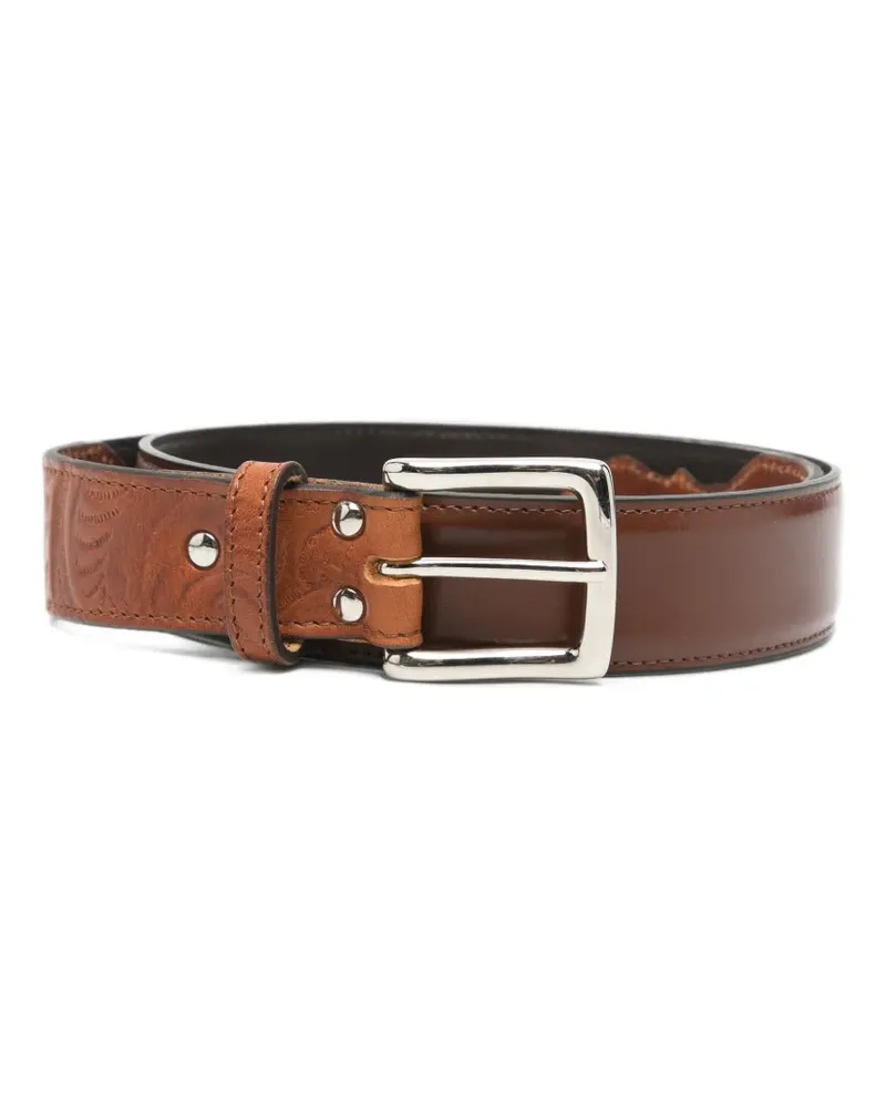 Magliano embossed leather belt - Braun Braun