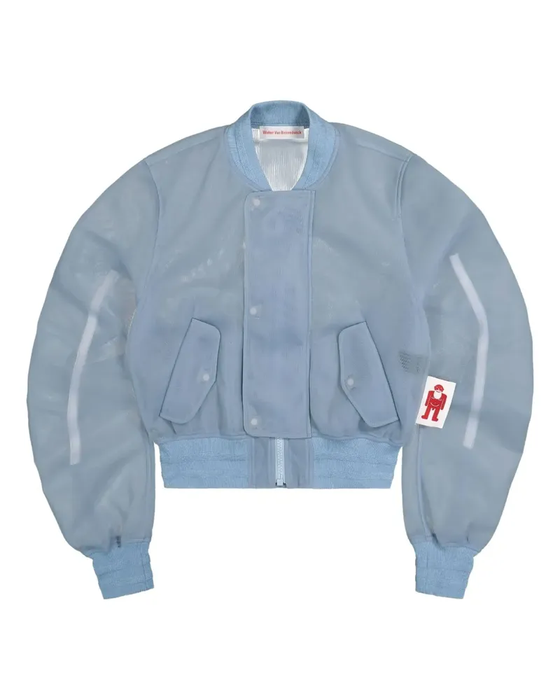 Walter van Beirendonck Semi-transparente Bomberjacke - Blau Blau