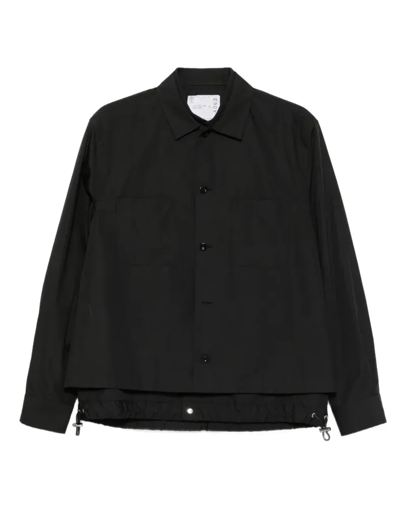 Sacai Hemd im Layering-Look - Schwarz Schwarz