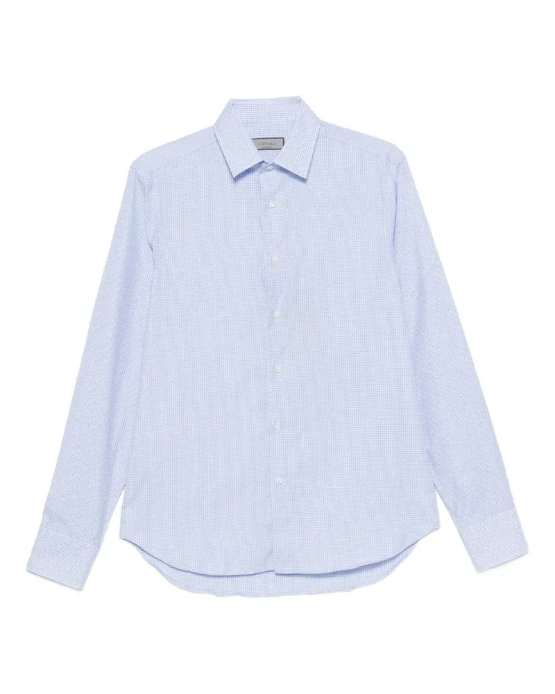 Canali gingham-check shirt - Blau Blau