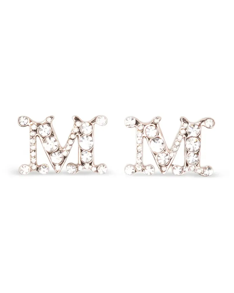 Max Mara embellished M-letter earrings - Rosa Rosa