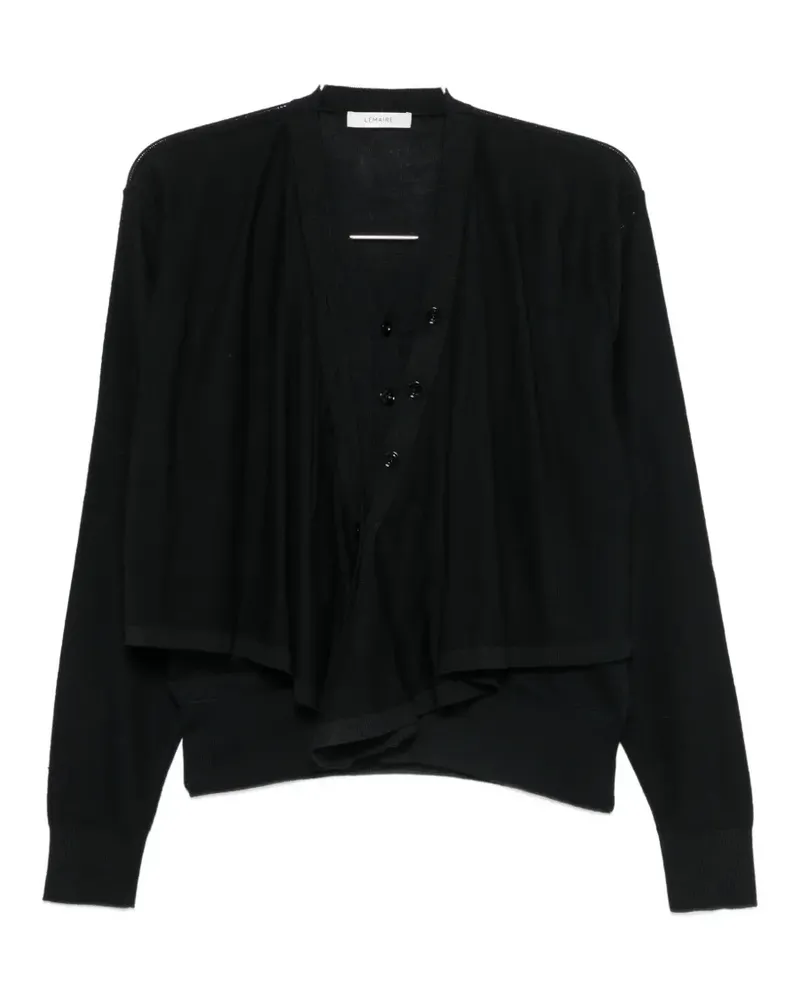 Christophe Lemaire Trompe L`Oeil button-down cardigan - Schwarz Schwarz